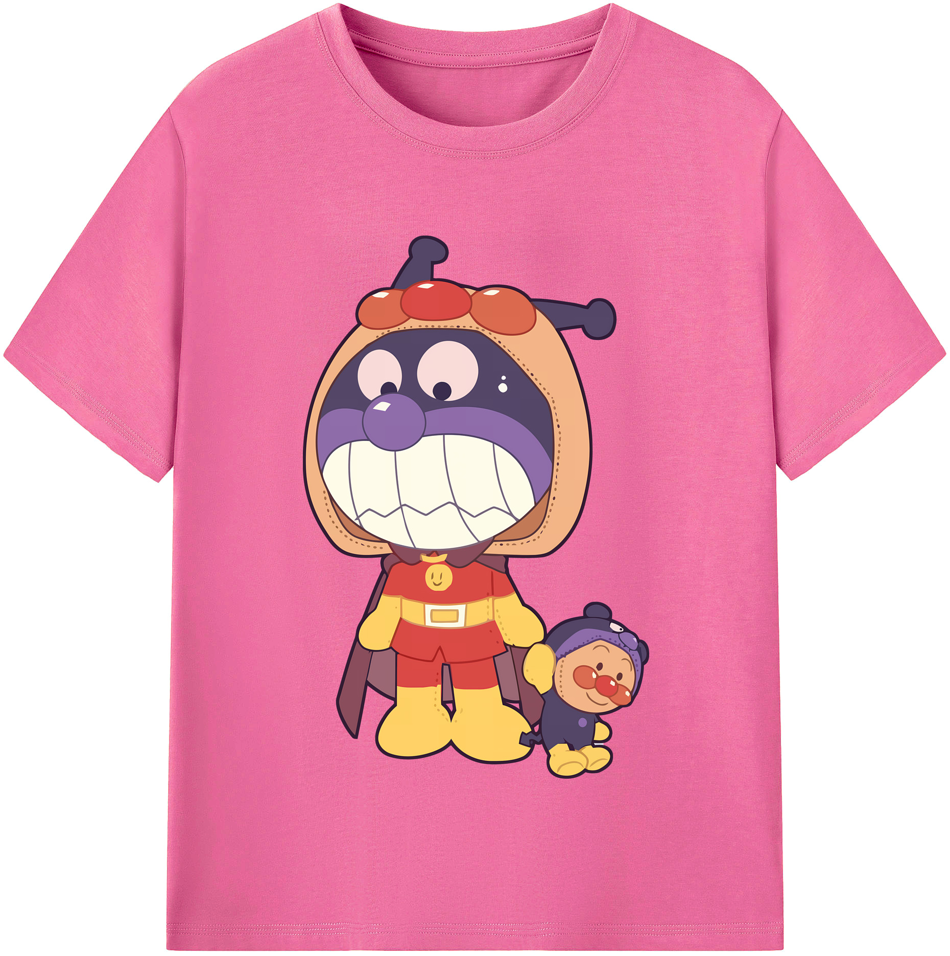 （画像用） アンパンマン Anpanman レディースカジュアルプリントTシャツ（綿100％）